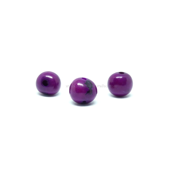 10 Perles Açai - Violet Foncé - Photo n°1