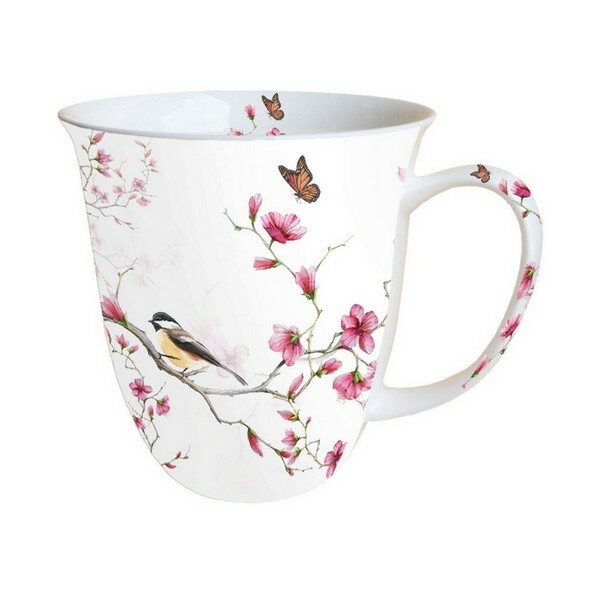 Mug, tasse, porcelaine AMBIENTE 10.5 cm 0.4 l BIRD & BLOSSOM - Photo n°1