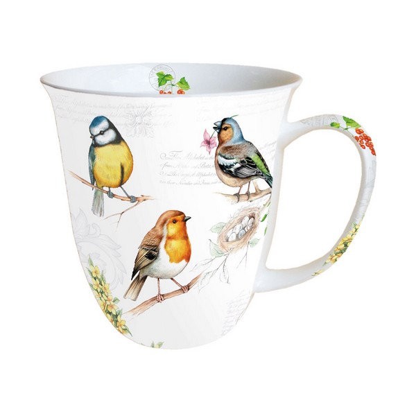 Mug, tasse, porcelaine AMBIENTE 10.5 cm 0.4 l BIRDS ON TWIG - Photo n°1