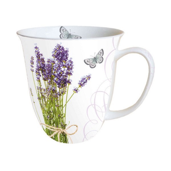 Mug, tasse, porcelaine AMBIENTE 10.5 cm 0.4 l BRUNCH OF LAVENDER - Photo n°1