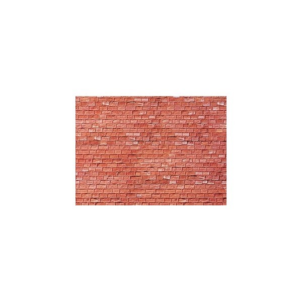 Plaque de décor, mur en grès rouge  - Echelle HO - Photo n°1