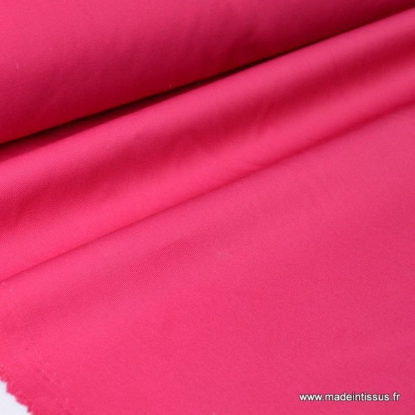 Tissu gabardine sergé coloris Rose Fuschia - Photo n°1