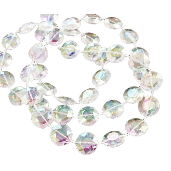 2m AB en Plastique Acrylique de Diamant de Bling de la Pendaison de Cristal à Facettes Perles de la - Photo n°1