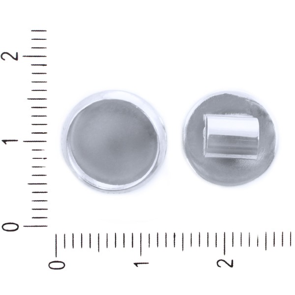 4pcs Platinum Silver Couleur argenté Européen Bracelet Composants Résultats Avec Plat Rond 10mm Cabo - Photo n°1