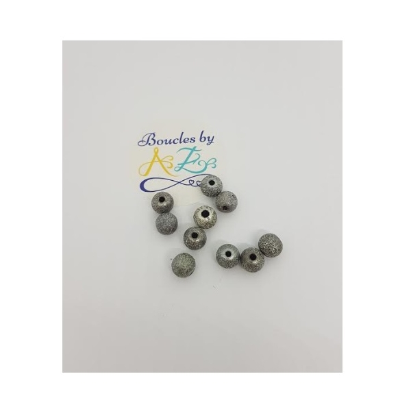 Perles scintillantes grises 8mm x30 - Photo n°1