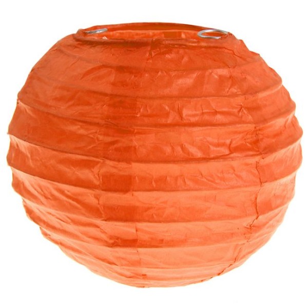 2 Lampions boules chinoises 10 cm orange - Photo n°1