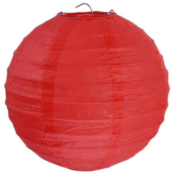 Lampion boule chinois 50 cm rouge - Photo n°1