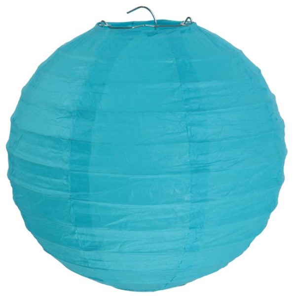 Lampion boule chinois 50 cm turquoise - Photo n°1