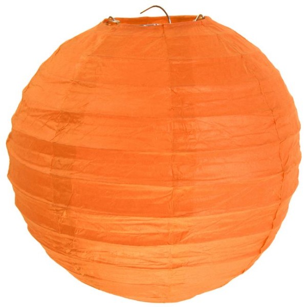 Lampion boule chinois 50 cm orange - Photo n°1