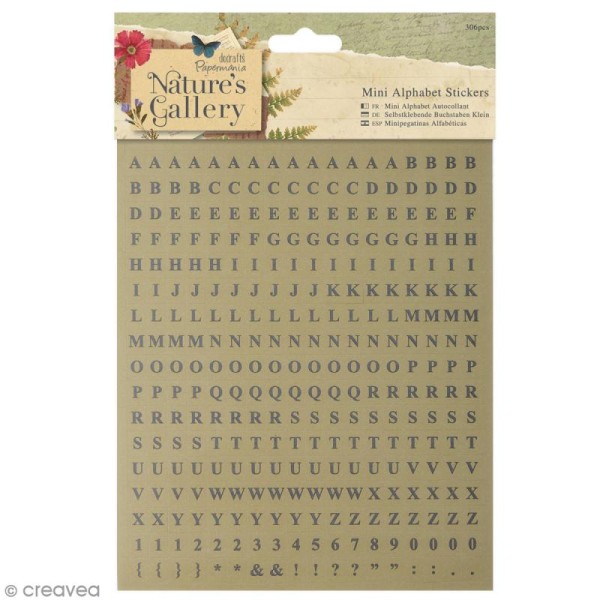Planche stickers alphabet Nature's Gallery - 306 pcs - Photo n°1