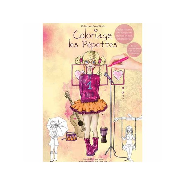 Cahier de coloriage 21x29,7 - 32 pages - Pépettes - Photo n°1