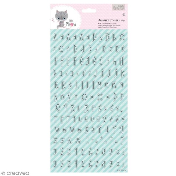 Stickers alphabet Litte Meow - 134 pcs - Photo n°1