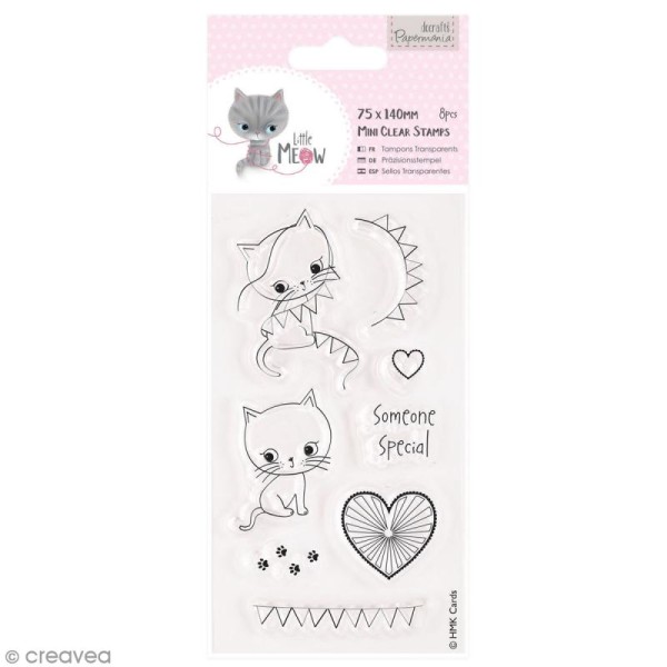 Mini Tampon Clear - Little Meow - Someone Special - 8 pcs - Photo n°1