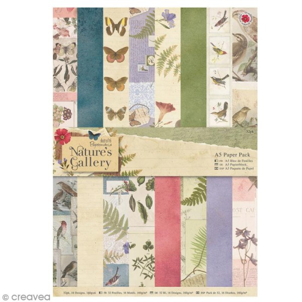 Papier scrapbooking Papermania - Nature's Gallery A5 - 32 feuilles - Photo n°1