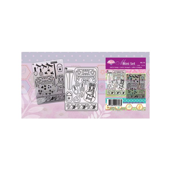Mini kit tampon+grille 10 7,5x10 cm - Photo n°1