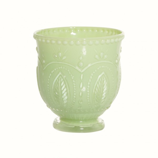 Vase verre tulipe opaline green - Photo n°1