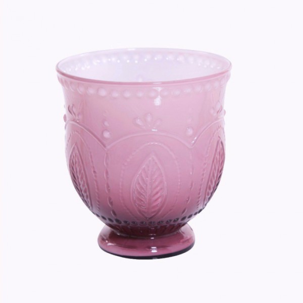 Vase verre tulipe opaline violet - Photo n°1