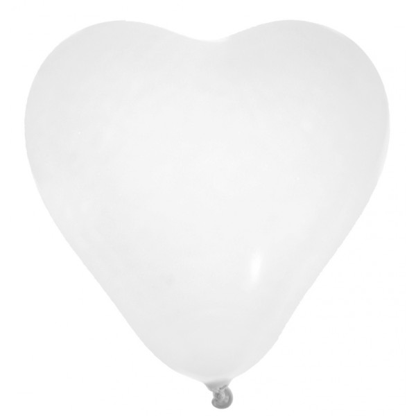 Ballons coeur blanc - Photo n°1