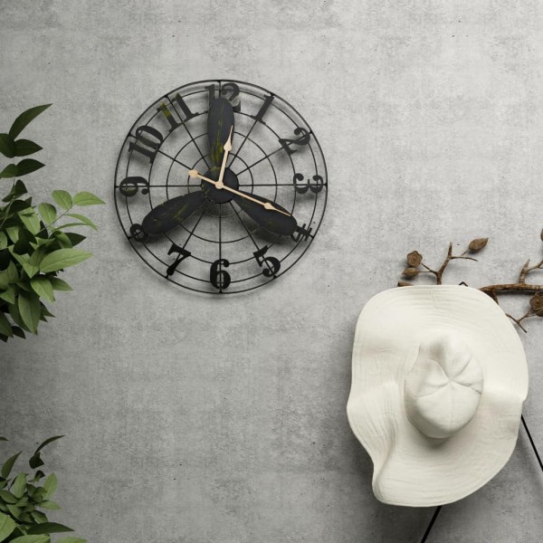 Vidaxl Horloge Murale De Jardin Vintage 46 Cm - Photo n°1