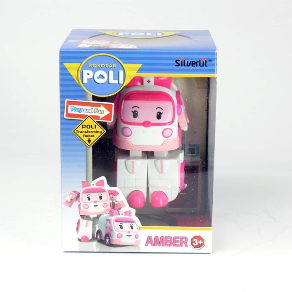 Silverlit Jouet Transformant Robocar Poli Amber Rose Sl83172 - Photo n°4
