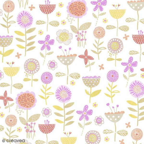 Serviette en papier Fleur - Plantes multicolores - 20 pcs - Photo n°1