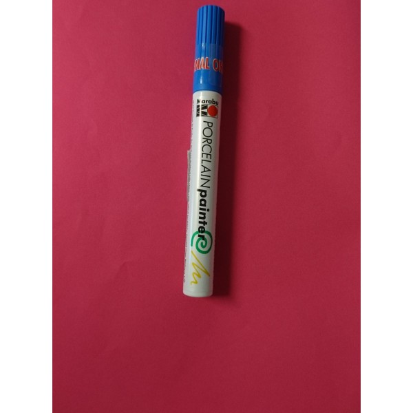 Crayon peinture pour porcelaine bleu clair - Photo n°2