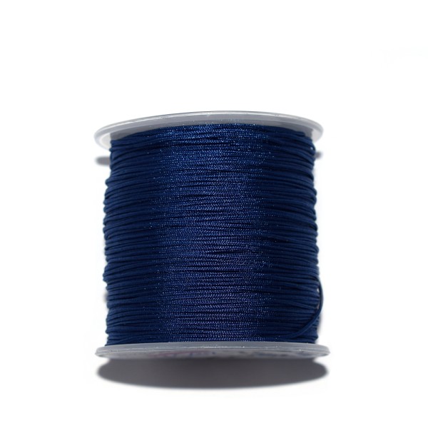 Fil nylon tressé 1 mm bleu marine x10 m 