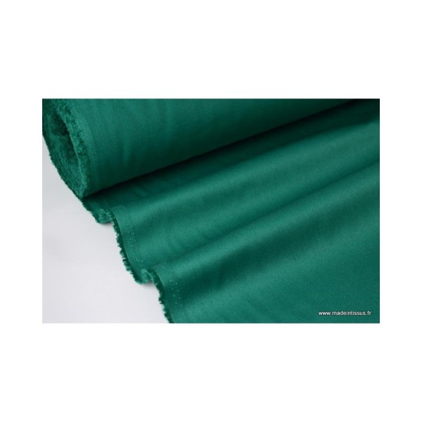 Tissu sergé coton mi-lourd Vert 260gr/m² - Photo n°1