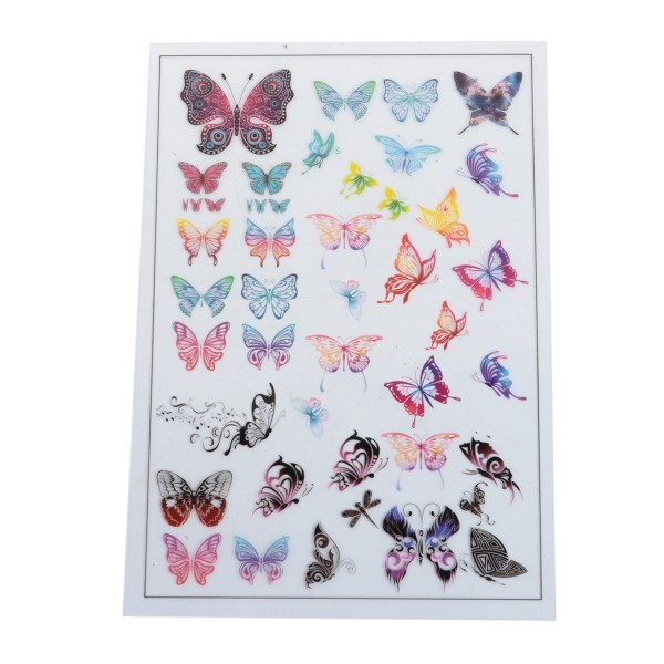 Feuille de Papier Autocollant DIY Motifs Papillons 15x10cm - Photo n°1