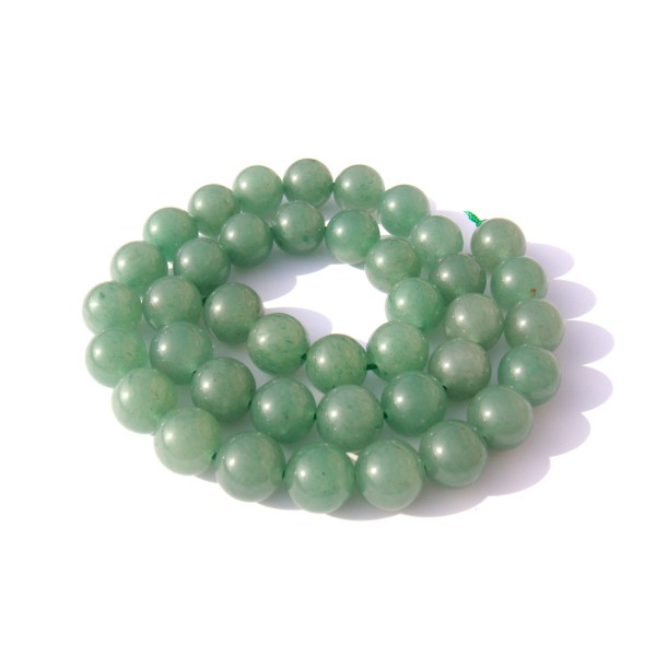 Aventurine Verte : 10 Perles 10 MM de diamètre - Photo n°1