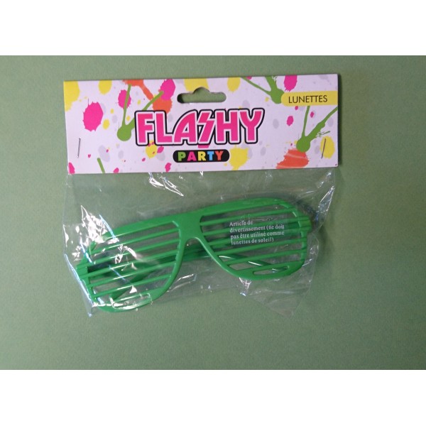 Lunettes Flashy party verte - Photo n°1