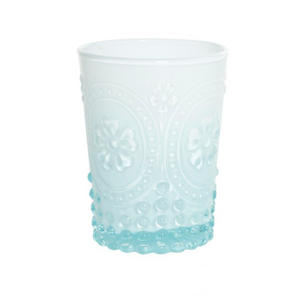 Vase verre opaline aqua - Photo n°1