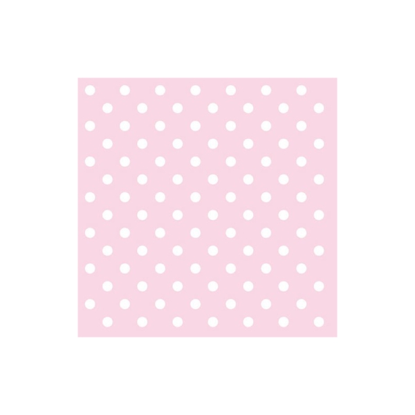 Serviettes papier rose pois blancs - Lot de 20 - Photo n°1