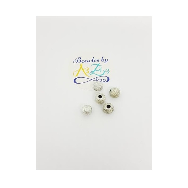 Perles scintillantes argentées 8mm x20 - Photo n°1