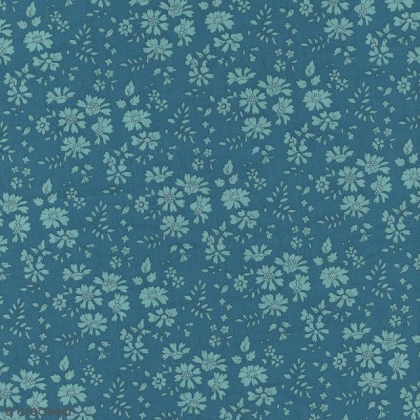 Tissu Liberty Capel bleu turquoise - 3055 D - Par 10 cm (sur mesure) - Photo n°1