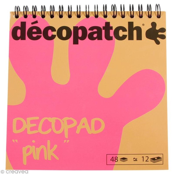 Bloc Decopad Décopatch Rose - 15 x 15 cm - 48 feuilles - Photo n°1