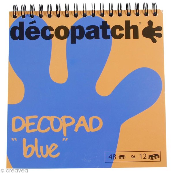 Bloc Decopad Décopatch Bleu - 15 x 15 cm - 48 feuilles - Photo n°1