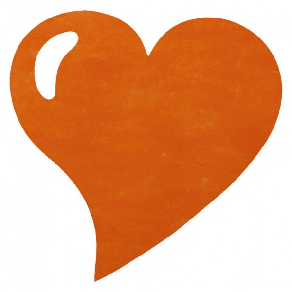 Sets de table coeur en non tissé orange (x50) - Photo n°1