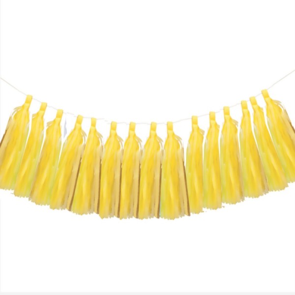 Tassels (x6) jaune pour guirlande - Photo n°1
