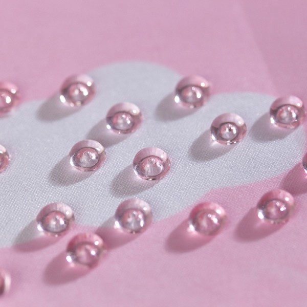 Perles de pluie rose (x300) - Photo n°3