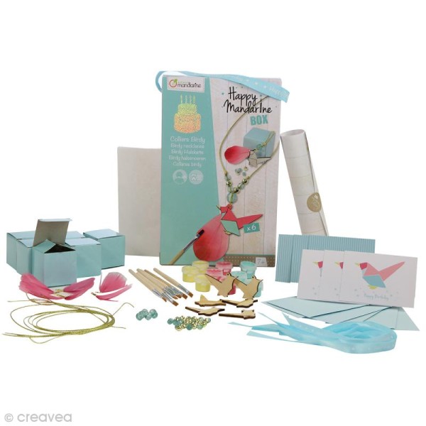 Kit créatif Happy Mandarine Box - Colliers Birdy - 6 personnes - Photo n°2
