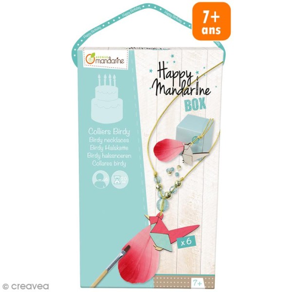 Kit créatif Happy Mandarine Box - Colliers Birdy - 6 personnes - Photo n°1