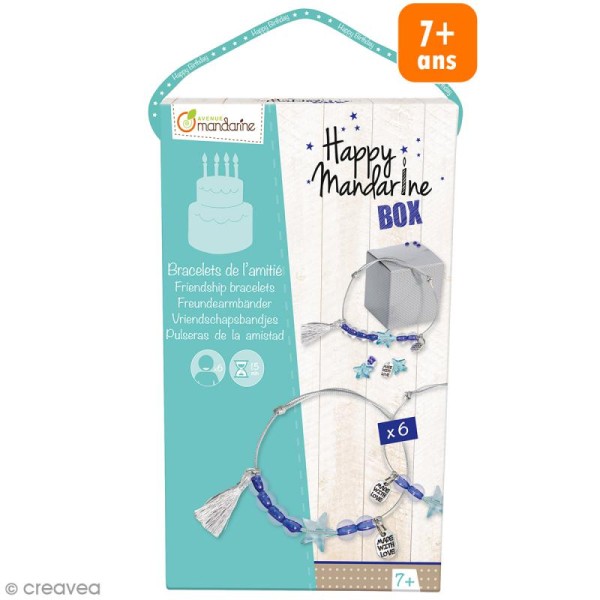 Kit créatif Happy Mandarine Box - Bracelets de l'amitié - 6 personnes - Photo n°1