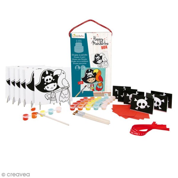 Kit créatif Happy Mandarine Box - Pirates à peindre - 6 personnes - Photo n°2