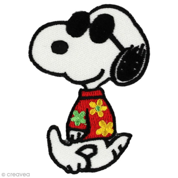 Ecusson brodé thermocollant - Snoopy - Snoopy en vacances - Photo n°1