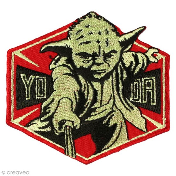 Ecusson brodé thermocollant - Star Wars - Yoda attaque - Photo n°1
