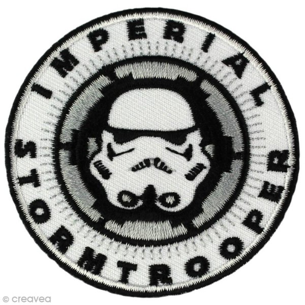 Ecusson brodé thermocollant - Star Wars - Impérial Stormtrooper - Photo n°1
