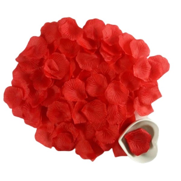 Env 300pcs Rouge Filés de Soie Artificielle de Pétales de Fleurs de Mariage Fête Décoration de Acces - Photo n°1