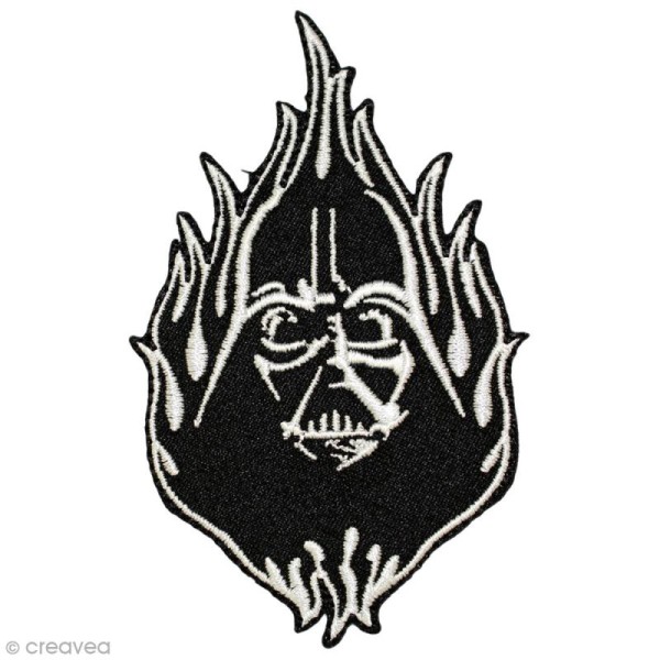 Ecusson brodé thermocollant - Star Wars - Dark Vador flammes - Photo n°1