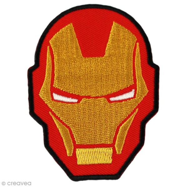 Ecusson brodé thermocollant - The Avengers - Iron man tête - Photo n°1